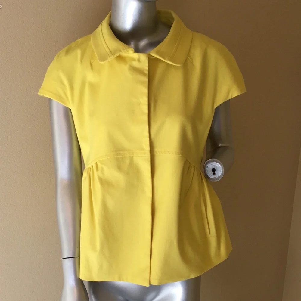 Piazza Sempione Pique Peplum Short Sleeve Blazer - Picture 2 of 14